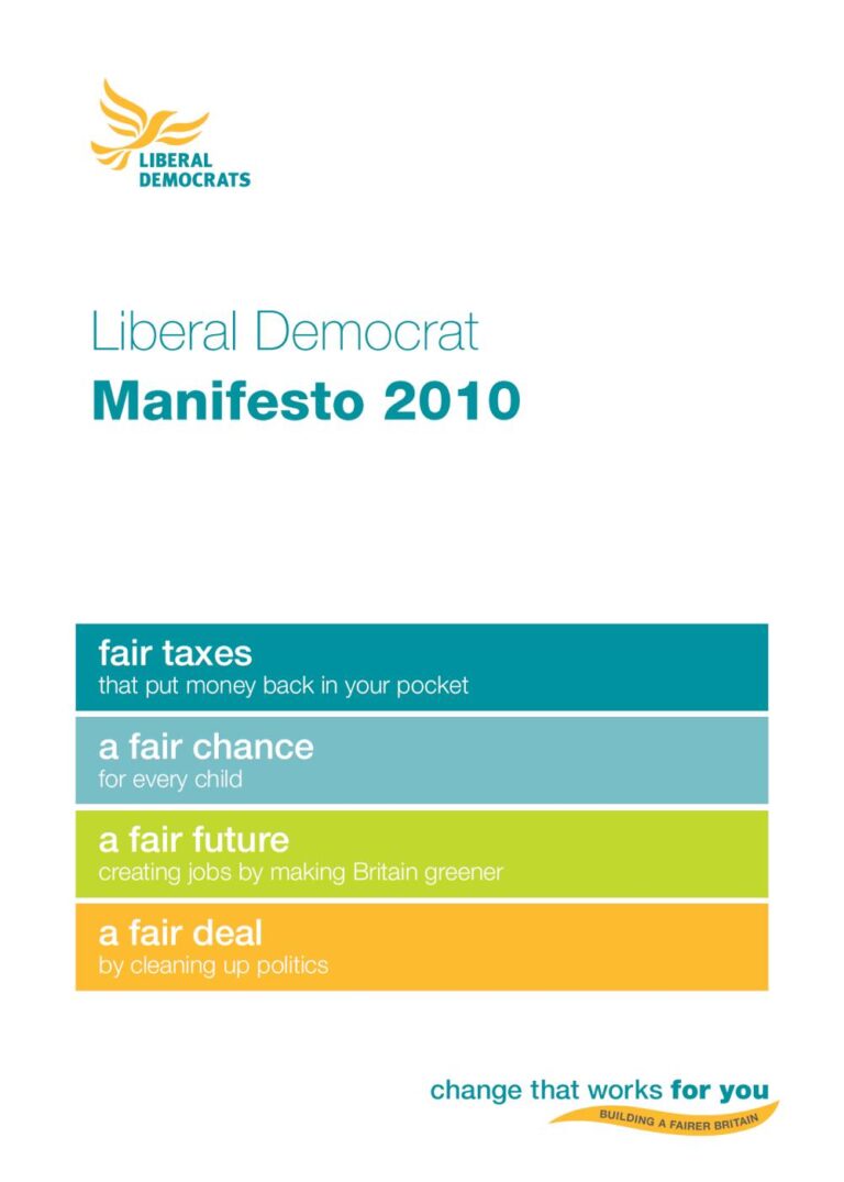 2010 Liberal Democrats Party Manifesto